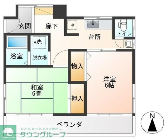 フリーデ国立の物件間取画像